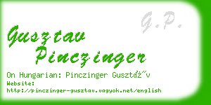 gusztav pinczinger business card